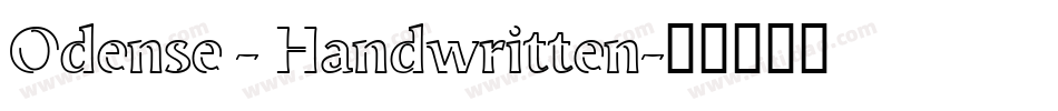 Odense - Handwritten字体转换